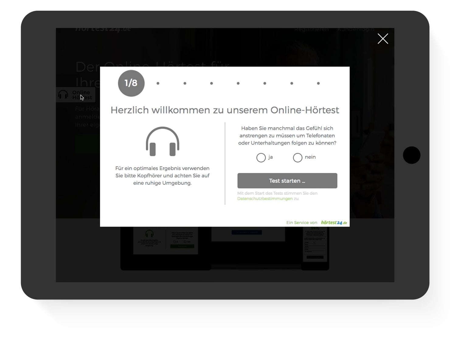 hörtest24.de Online-Hörtest