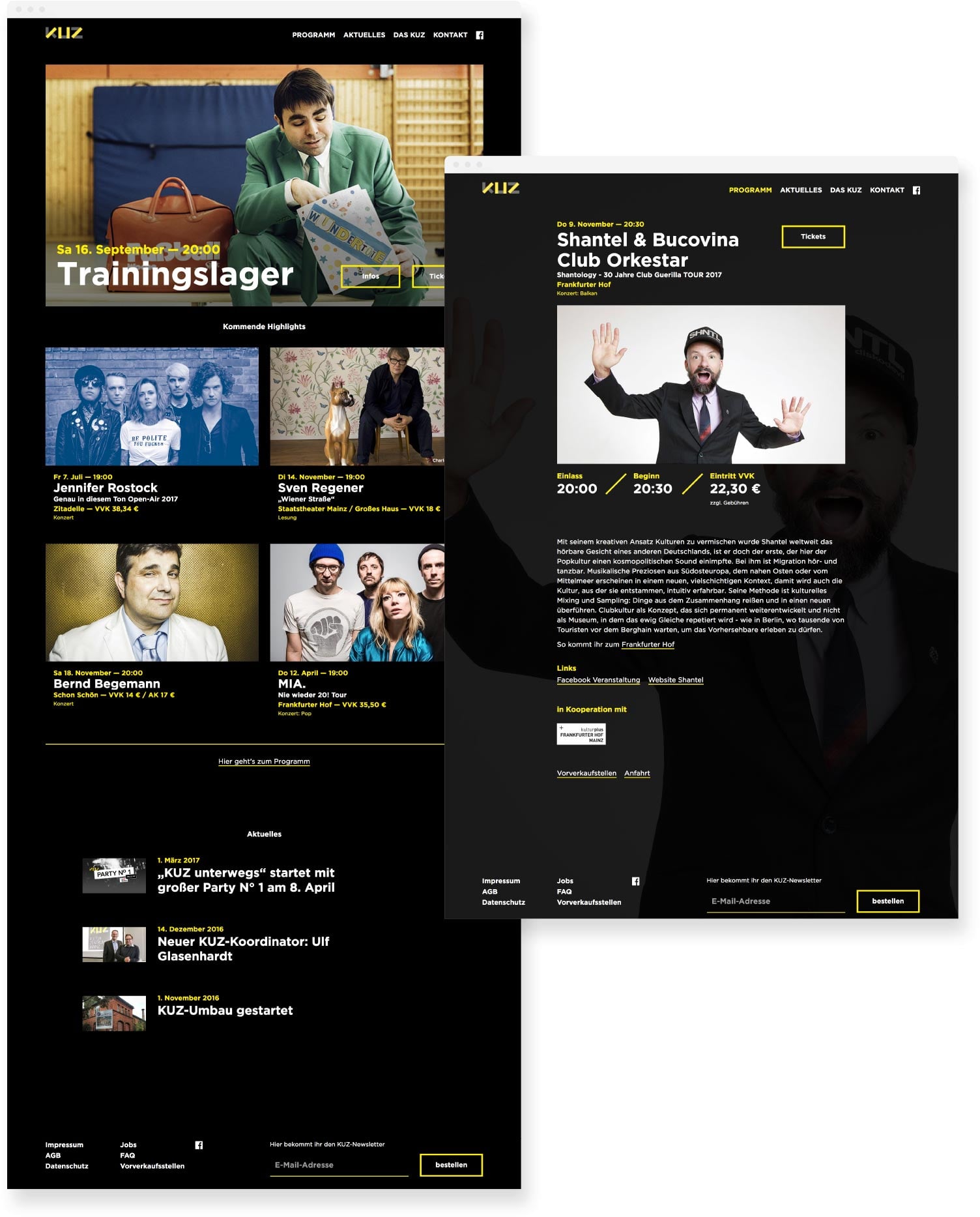 Kulturzentrum Mainz Website