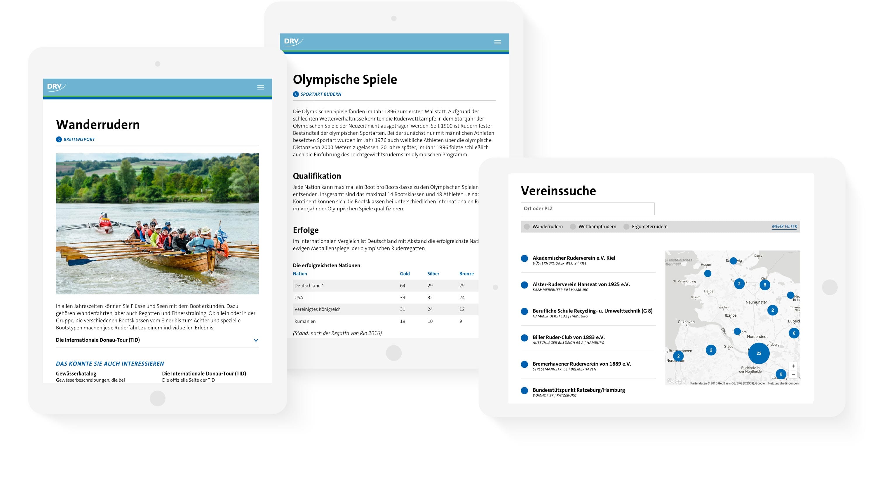 rudern.de Tabletversion