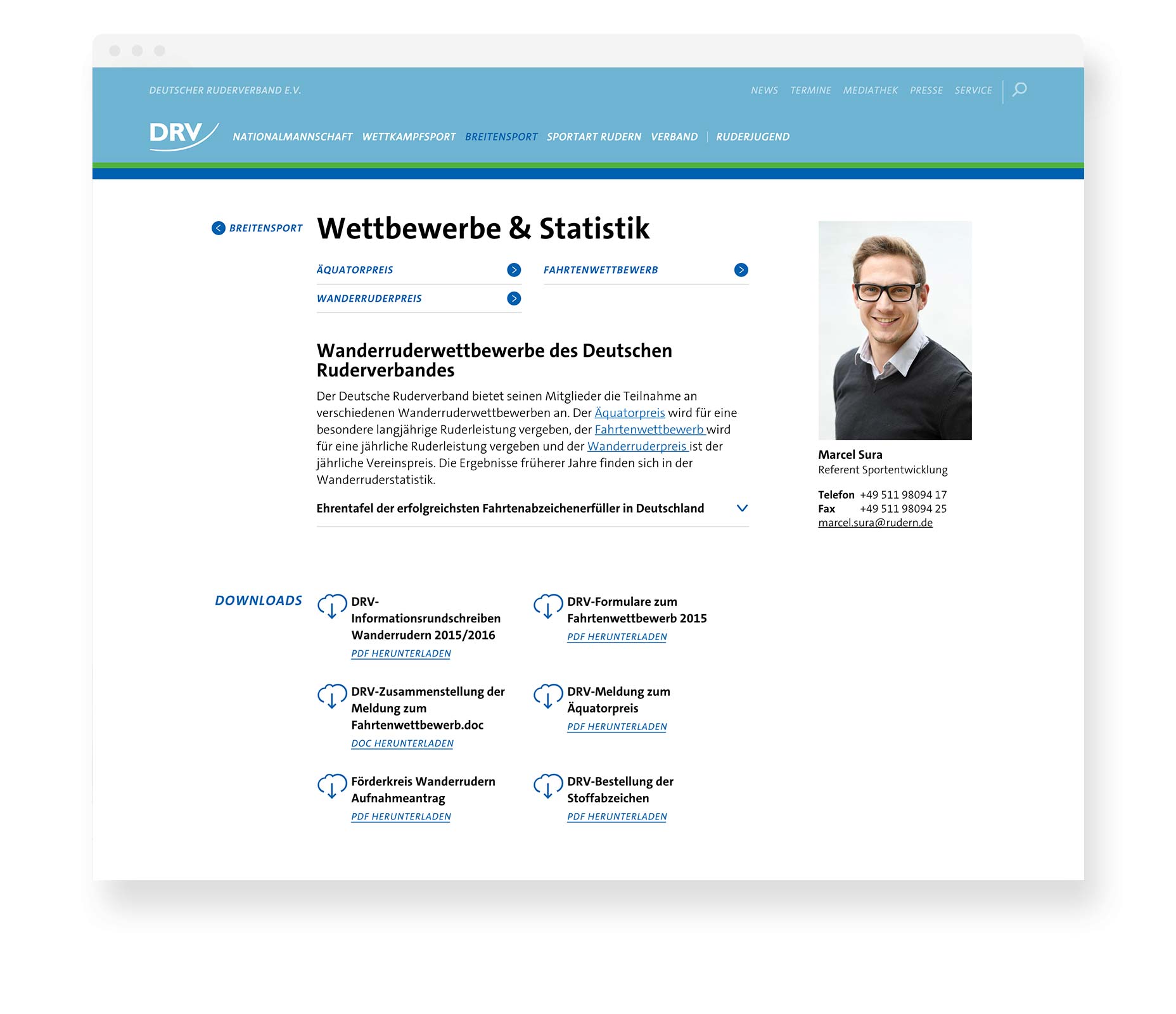 rudern.de Unterseite
