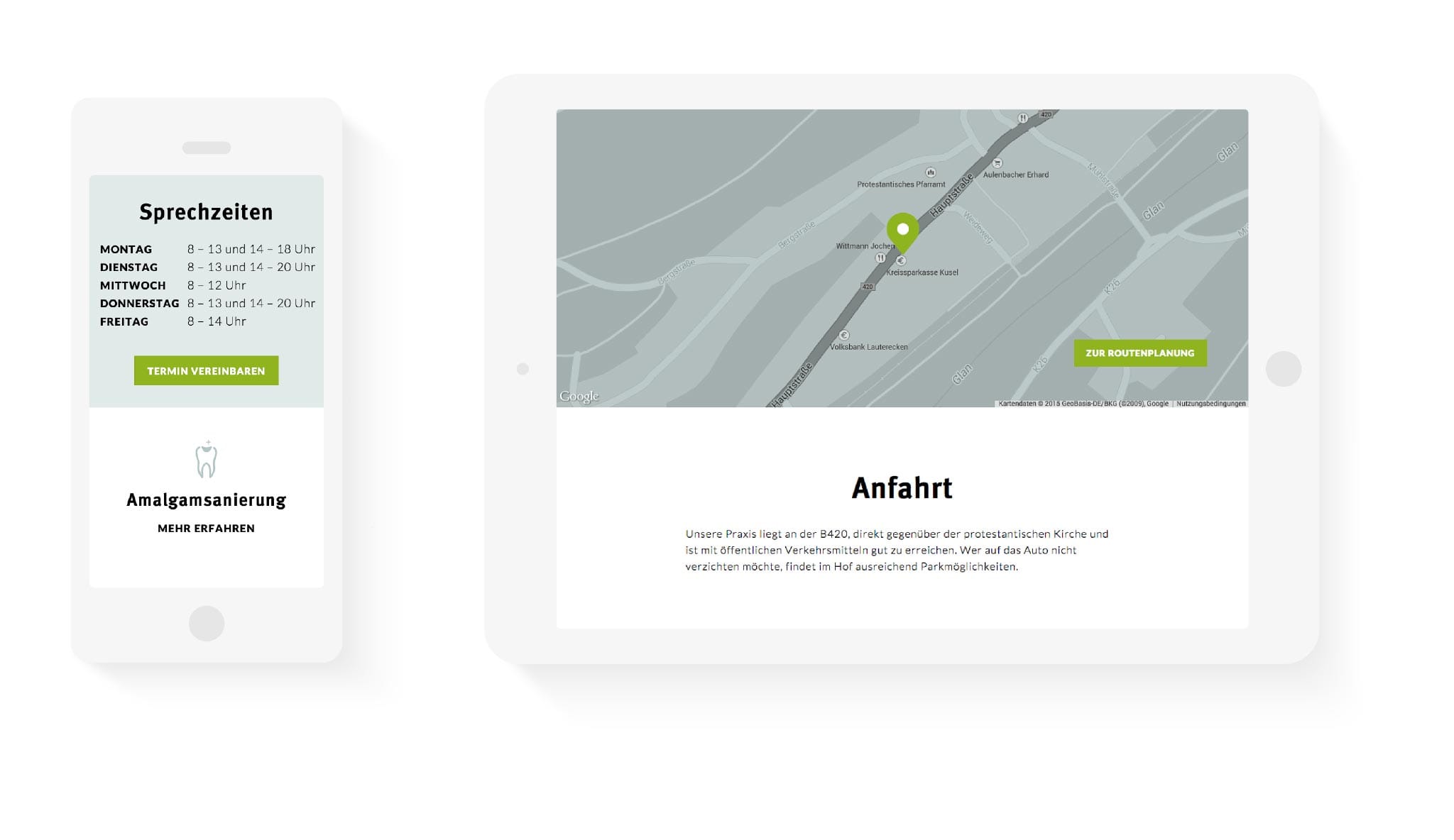 zahnarzt-hangx.de Mobilversion